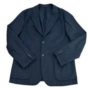 Uniqlo Dark Navy Black Men's Blazer Jacket Size Large Old Money Academia Preppy
